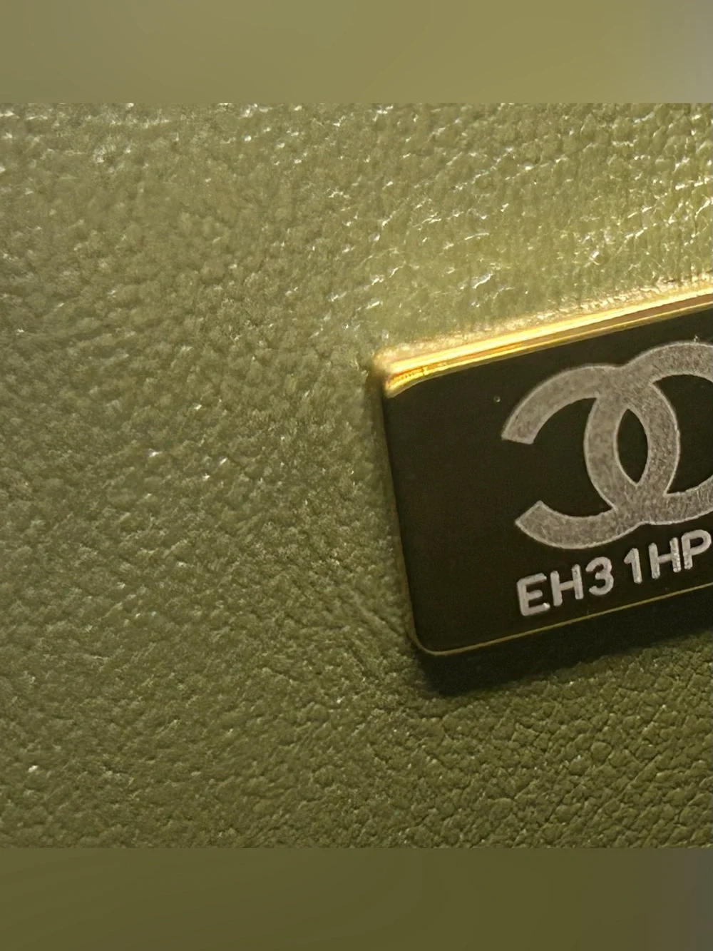 CHANEL Small Classic Double Flap Lambskin Quilted Handbag Olive / Gold Hardware